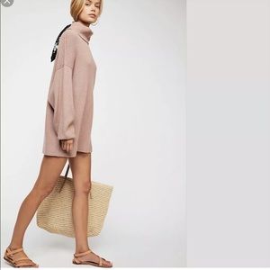 Free People softly structured tunic dusty mauve S